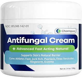 Charmpoo Antifungal Cream for Jock Itch: Anti Fungal Cream for Itchy Skin Relief Extra Strength - Ringworm Treatment for Humans - Athletes Foot Treatment for Feet 3.4 oz, 100g, White
