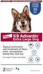 K9 Advantix Flea, Tick & Mosquito Prevention for Dogs Over 55 lbs. | Flea Drops for Extra Large Dogs | Apply Monthly | 2 Treatments