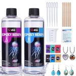 LET'S RESIN Casting Epoxy Resin Kit, 500ml Crystal Clear & Bubble Free Epoxy Resin and Hardener, High Gloss Resin Kit for DIY Art, Mould Casting, Wood, Jewellery Making, Coasters, Table Top