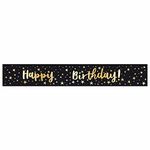 Amscan 9912128 - Happy Birthday 'Add an Age' Foil Party Banner includes Number & Letter Stickers for 1st to 100th Birthday - 1.8m