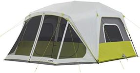 CORE 10 Person Instant Cabin Tent | 2 Room Huge Tent with Screen Room for Family with Storage Pockets for Camping Accessories | Portable Large Pop Up Tent for 2 Minute Camp Setup