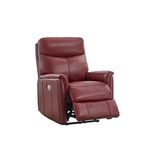 Hydeline Layla Power Headrest Leather Recliner Chair with Built-in USB Port (Red)