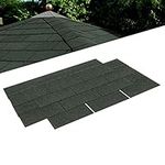 Pack of 18pcs Asphalt Roof Shingles 2.61sqm Self-Adhesive Sheds Roofing Felt Shingles Tiles for Most Roof of Sheds Arbour Porch Wendy House Doghouse Log Cabin (Square 3 Tab Shingles, Green)