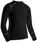 ColdPruf Youth Quest Performance Base Layer Long Sleeve Crew Neck Top, Black, Small