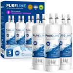 Pureline EDR1RXD1 Water Filter Replacement for Everydrop® Filter 1, W10295370A, P8RFWB2L, P4RFWB, EDR1RXD1B, Kenmore® 46-9081, 46-9930 Refrigerator Water Filter (3 Pack)