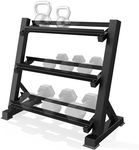 3-Tier Dumbbell Rack Stand Only, Weight Rack for Dumbbells Heavy-Duty Home Gym(1100LBS Weight Capacity)