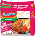 Indomie Mi Goreng Hot and Spicy Flavour Instant Noodles, 80g x 5