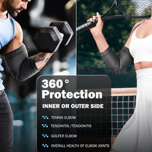 POWERLIX Elbow Support Brace, Black, Large – Compression Sleeve