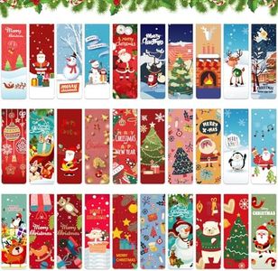 Shinybox Marque-Pages de Noël, 30 Pièces Signets Magnétiques, Signets Magnétiques Colorés, Marque-Page Magnétique Enfants, Signets Magnétiques Signet de Clips, Marque-Pages Élèves Lisant