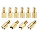 uxcell M4x7mm+6mm Male-Female Brass