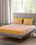 Portico New York Shimmer Double Super King Size Bedsheet with 2 Pillow Cover (274X274CM)