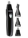 WAHL 3 in 1 Personal Trimmer, Nose Hair Eyebrow, Painless Eyebrow and Facial Hair Trimmer for Men Women, Rechargeable, Washable Heads, Black