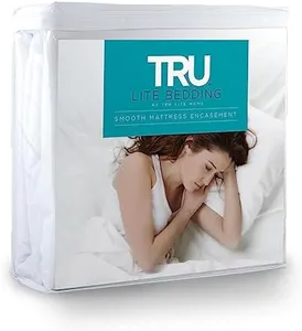 TRU Lite Bedding Six Side Mattress Cover - 100% Waterproof Mattress Protector - Safe & Clean & Breathable - Lock Out Odors, Body Fluids, Stains Zippered Mattress Encasement - Full