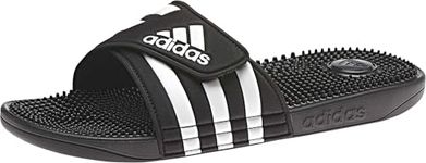 adidas Unisex-Adult Adissage, Core Black/White/Core Black, 12