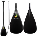 Z&J SPORT Outrigger Canoe Paddle Full Carbon, Lightweight Carbon Paddle for Waka AMA, va’a, Straight Shaft with T-Handle & 12 Degree Blade (S,49")