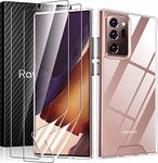 Rayboen for Samsung Galaxy Note 20 Ultra Case with 2X Soft Screen Protector, Crystal Clear Hybrid Designed Protective Shockproof Slim Phone Cover for Note 20 Ultra 5G