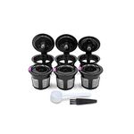 6 Pack Reusable K Cups Refillable Coffee Pod Empty Coffee Capsule Filter for Most Keurig 1.0 & 2.0 Brewers K45, K55, K65, K70, K75, K80, K90, K155, K200, K250, K300, K350, K400, K450, K500, K550