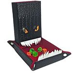 Dice Tray and Dice Tower - DND Dice Tray, Dice Box Storage for Dice and Removable Dice Tower - 2 in 1 Dice Rolling Tray, Storage and Tower - Perfect for RPG and Tabletop Gaming (Dragon Slayer)