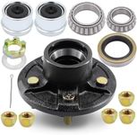 Ruikarhop 5 Lug Trailer Wheel Hub Kit,3500 LB-5 X 4.5 Trailer Axle Kit with(L68149 and L44649 Cone Bearings),Fits 1-1/16'' to 1-3/8" Trailer Axles 3500lb #84 Spindle for Rvs