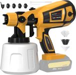 Cordless Paint Sprayer 30000RPM High Speed for Battery High Capacity Container Spray Paint Gun 4 Nozzles and 3 Patterns for House Painting(Tool Only)