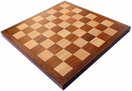 16 X 16 Collectible Rosewood Chess Game Board Without Pieces - Appropriate Wooden & Brass Chess Pieces Chessmen available separately by StonKraft Brand