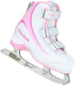 Riedell Skates - Soar Youth Ice Skates - Recreational Soft Beginner Figure Ice Skates | Pink | Size 1 JR