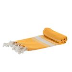 Nicola Spring Turkish Cotton Bath Towel - 170 x 90cm - Mustard - Lightweight & Absorbent Large Adults Drying Beach Bathroom Gym Shower Sauna