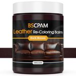 BSCPAM 12OZ Leather Recoloring Balm, Repair Cream Kit for Restoration Dark Brown Couches, Sofa, Furniture Color Dye Restorer Leather Shoes, Leather Couch Paint, Quick Dry Leather Balm(340g)