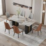 MUUOKY 71'' Modern Dining Table Set