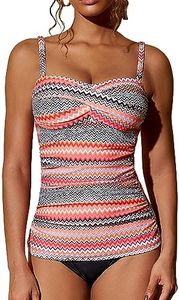 Shuangyu Womens Ruched Tankini Swimsuit Front Shirred Tummy Control Bandeau Two Piece Bathing Suit Pointed Diamond-Black S