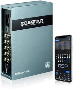 Seventour P48E Car Audio DSP Digital Signal Processor,Car Equalizer built-in Amplifier,31-Band Graphic Equalizers,8-Channels Output,4-Channels Input,With APP/PC/Manual Control/Bluetooth/USB/Optical IN