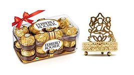 Vending India Gift Hamper - Ferrero Rocher 16 Pieces with (Lakshmi Ma Shadow Diya stand)