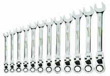 JH Williams MWS-12RCF 12-Piece Metric Reversible Flex Head Ratcheting Combination Wrench Set