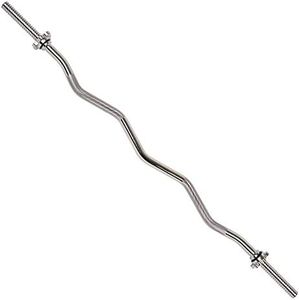Sunny Health and Fitness 119 cm Threaded Solid Chrome Curl Bar