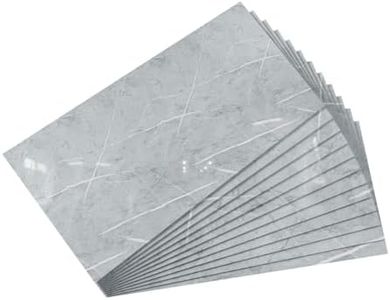 Frantie Shower Wall Panels, 23.6" x 11.8" Peel and Stick Backsplash Vinyl Faux Marble Shower Tile for Bathroom and Kitchen Wall (12pc)