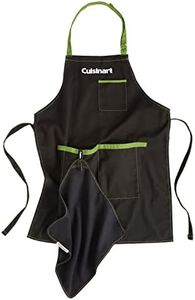 Cuisinart CFA-156 BBQ Magnetic Towel Set, Adjustable Grill Apron with Large Front Pockets