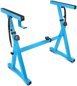 Liquid Stands Piano Keyboard Stand - Z Style Adjustable and Portable Heavy Duty Music Stand for Kids and Adults -Fits 54-88 Key Electric Pianos - Sturdy Musical Keyboard Stand (Light Blue)