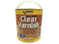 Everbuild – Quick Drying Clear Varnish – Indoor Use – Ideal For Interior Wood – Scratch-Resistant – Satin Finish – 2.5 Litre