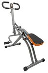 Dolphy 2-in-1 Folding Exercise Bike and Upright Total Ab Crunch Horse Riding Home Exercise Machine for Squat Exercise and Glutes Workout with Adjustable Magnetic Resistance & LCD Monitor