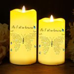 Memorial Gifts Flameless Candles with Timer - LED Sympathy Candle in Loving Memory of Loved One, Bereavement Condolence Grief Gift for Loss of Mom, Father, Remembrance, Funeral, Grieving