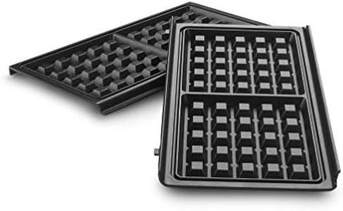 De'Longhi Waffle Plates DLSK155, MultiGrill Easy Waffle Griddles, Perfect for Waffles, 2 Plates, Black