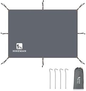 HIKEMAN Outdoor Waterproof Multi-Purpose Camping Tent Tarp Ground Covering Groundsheet Mat Tent & Awning Carpet Multiple Size For Camping Hiking Picnic(PU3000mm,180 * 210cm)