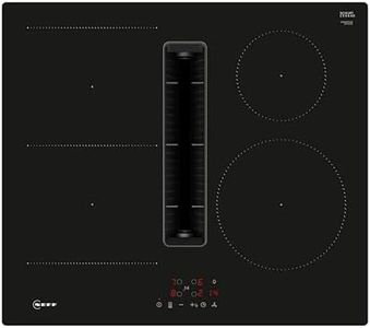 NEFF V56NBS1L0 N50, Induktionskochfeld mit integriertem Dunstabzug 60 cm, Rahmenlos aufliegend, Touch Control Bedienung, Combi Induction, Hohe Absaugleistung, Pflegeleichte Fettfilter, Extrem leise