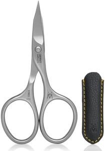 GERMANIKURE Nail and Cuticle Scissors - FINOX Stainless Steel Professional Manicure Tools in Leather Case - Ethically Made in Solingen Germany - 4702