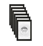 M1SS (Set of 6) - A4 Black Wooden Picture Photo Frame Certificate Frame Includes Styrene Front For Home Family Office Decor, Classic Wall Mountable & Tabletop Frames (21 x 29.7 CM)