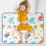 Aolso Potty Training Bed Pads, Bed Protector for Kids, 70 * 90cm Bed Wetting Mattress Protector Bed Wetting Sheets Mats, Absorb Water Pads Toddler Sheet Protector Toilet Training (Dinosaur Paradise)