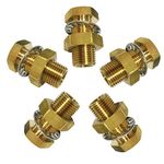 1/8" NPT Female Brass Bulkhead Fitting, Bulkhead Coupling,1.5" Length Tank Fitting