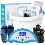 LeCuag Ionic Foot Bath Detox Machine, Ion Foot Spa Machine for Home Use, Include Detox Foot Bath Soak Tub, Massage Slippers, Heating Waist Belt, 2 Super Ion Arrays, Perfect for Seniors/Parents