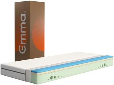 Emma One Matelas en Mousse 90x190 cm, Hauteur 18 cm, Fermeté Dure (H2), Matelas à 7 Zones