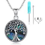 Aniu Cremation Jewelry for Ashes Urn Necklace for Women Sterling Silver Tree of Life Keepsake Pendant Charm Always In My Heart (Tree-4)